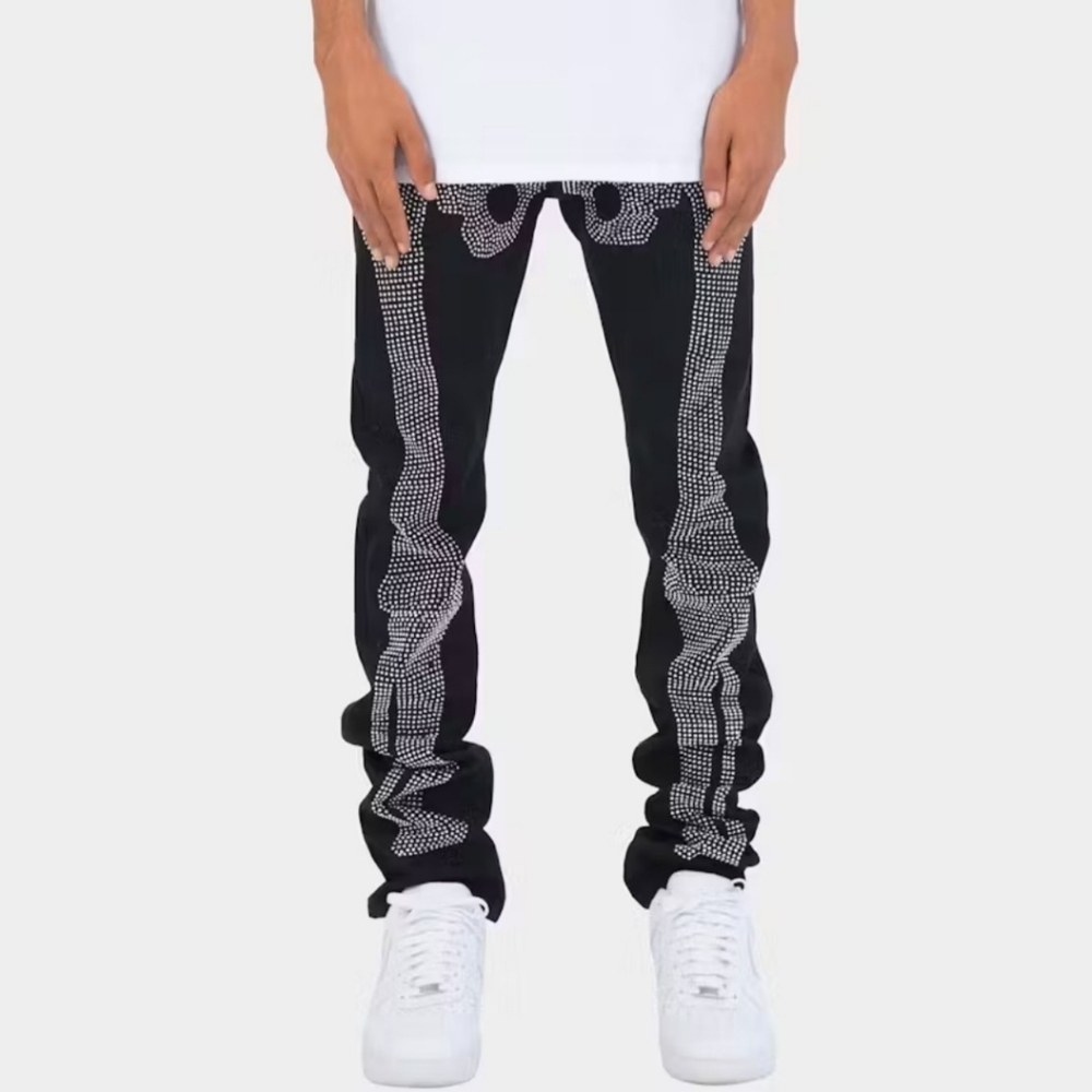 MNML D249 Skeleton Denim Pants *NWT*